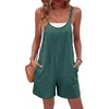 image:imageEkouaer Rompers for Women Casual Loose Sleeveless Overalls Shorts Knit Jumpsuits 2026 Summer Vacation Beach OutfitsGreen