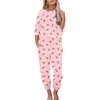 image:imageEkouaer Womens Pajamas Set Long Sleeve Loungewear Soft Lounge Set Joggers with PocketsPink Doll