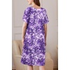 image:imageEkouaer Women Robe Zipper Front Mumu Duster Robes Zip Up Housecoat Soft Sleepwear with PocketsA Floral Purple