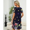 image:imageEkouaer Women Robe Zipper Front Mumu Duster Robes Zip Up Housecoat Soft Sleepwear with PocketsColorful Butterfly