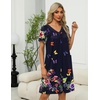 image:imageEkouaer Women Robe Zipper Front Mumu Duster Robes Zip Up Housecoat Soft Sleepwear with PocketsColorful Butterfly