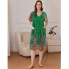 image:imageEkouaer Women Robe Zipper Front Mumu Duster Robes Zip Up Housecoat Soft Sleepwear with PocketsFeather Green