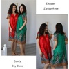 image:imageEkouaer Women Robe Zipper Front Mumu Duster Robes Zip Up Housecoat Soft Sleepwear with PocketsFeather Red