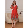 image:imageEkouaer Women Robe Zipper Front Mumu Duster Robes Zip Up Housecoat Soft Sleepwear with PocketsFeather Red
