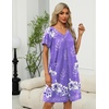 image:imageEkouaer Women Robe Zipper Front Mumu Duster Robes Zip Up Housecoat Soft Sleepwear with PocketsFloral Lilac