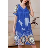 image:imageEkouaer Women Robe Zipper Front Mumu Duster Robes Zip Up Housecoat Soft Sleepwear with PocketsMandola