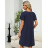 image:imageEkouaer Women Robe Zipper Front Mumu Duster Robes Zip Up Housecoat Soft Sleepwear with PocketsNavy Blue