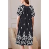 image:imageEkouaer Women Robe Zipper Front Mumu Duster Robes Zip Up Housecoat Soft Sleepwear with PocketsWhite Black Floral