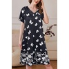 image:imageEkouaer Women Robe Zipper Front Mumu Duster Robes Zip Up Housecoat Soft Sleepwear with PocketsWhite Butterfly