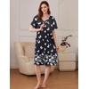 image:imageEkouaer Women Robe Zipper Front Mumu Duster Robes Zip Up Housecoat Soft Sleepwear with PocketsWhite Butterfly