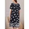 image:imageEkouaer Women Robe Zipper Front Mumu Duster Robes Zip Up Housecoat Soft Sleepwear with PocketsWhite Butterfly