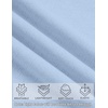 image:imageEkouaer Nightgowns for Women Lace Trim Night Gown Short Sleeve Sleep Shirts Ruffle Sleepwear V Neck Pleated Sleep DressLight Blue