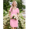 image:imageEkouaer Nightgowns for Women Lace Trim Night Gown Short Sleeve Sleep Shirts Ruffle Sleepwear V Neck Pleated Sleep DressPink Red Hearts
