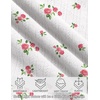 image:imageEkouaer Nightgowns for Women Lace Trim Night Gown Short Sleeve Sleep Shirts Ruffle Sleepwear V Neck Pleated Sleep DressWhite Red Roses