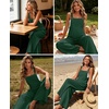 image:imageEkouaer Womens Casual Loose Overalls Jumpsuits Summer Outfits Wide Leg Pants Rompers with Pockets SXXLGreen