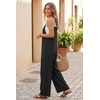 image:imageEkouaer Womens Casual Overalls Wide Leg Jumpsuits Loose Summer Rompers Baggy Jumpers with PocketsBlack