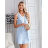 image:imageEkouaer Nightgowns for Women Cotton Night Gowns Tank Night Shirts Sleeveless Sleep Dress Button Sleep Shirts Henley SleepwearBlue Big Flower