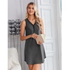 image:imageEkouaer Nightgowns for Women Cotton Night Gowns Tank Night Shirts Sleeveless Sleep Dress Button Sleep Shirts Henley SleepwearMedium Grey