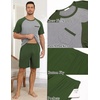 image:imageEkouaer Mens Pajamas Set Bamboo Viscose Short Sleeve Pjs Sets Soft Sleepwear Lightweight Loungewear with Pockets S3XLGreen Grey