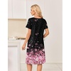 image:imageEkouaer Nightgowns for Women Short Sleeve House Dresses with Pockets Pleated Moo moos Floral Print Mumu DressCherry Blossoms