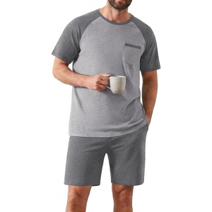 image:imageEkouaer Mens Pajamas Set Bamboo Viscose Short Sleeve Pjs Sets Soft Sleepwear Lightweight Loungewear with Pockets S3XLGrey