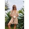 image:imageEkouaer Bathing Suit Cover Up for Women V Neck Button Down Swimsuit Coverup Beach Dress Shirt S3XLApricot