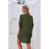 image:imageEkouaer Bathing Suit Cover Up for Women V Neck Button Down Swimsuit Coverup Beach Dress Shirt S3XLArmy Green