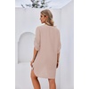 image:imageEkouaer Bathing Suit Cover Up for Women V Neck Button Down Swimsuit Coverup Beach Dress Shirt S3XLBeige