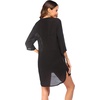 image:imageEkouaer Bathing Suit Cover Up for Women V Neck Button Down Swimsuit Coverup Beach Dress Shirt S3XLBlack