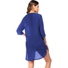 image:imageEkouaer Bathing Suit Cover Up for Women V Neck Button Down Swimsuit Coverup Beach Dress Shirt S3XLSnorkel Blue