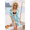 image:imageEkouaer Bathing Suit Cover Up for Women V Neck Button Down Swimsuit Coverup Beach Dress Shirt S3XLZw612tropical Print