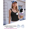image:imageEkouaer Summer Pajamas Built in Bra Ruffle Pjs Cute Lingerie 2 Piece Cami and Shorts Set for Women Getting Ready Bridal PartyBlack