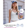 image:imageEkouaer Summer Pajamas Built in Bra Ruffle Pjs Cute Lingerie 2 Piece Cami and Shorts Set for Women Getting Ready Bridal PartyBlue Floral
