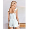 image:imageEkouaer Summer Pajamas Built in Bra Ruffle Pjs Cute Lingerie 2 Piece Cami and Shorts Set for Women Getting Ready Bridal PartyBow Floral Blue