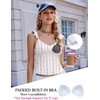image:imageEkouaer Summer Pajamas Built in Bra Ruffle Pjs Cute Lingerie 2 Piece Cami and Shorts Set for Women Getting Ready Bridal PartyBow Floral Pink