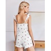 image:imageEkouaer Summer Pajamas Built in Bra Ruffle Pjs Cute Lingerie 2 Piece Cami and Shorts Set for Women Getting Ready Bridal PartyCherry