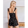image:imageEkouaer Summer Pajamas Built in Bra Ruffle Pjs Cute Lingerie 2 Piece Cami and Shorts Set for Women Getting Ready Bridal PartyColorful Heart