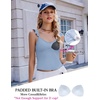 image:imageEkouaer Summer Pajamas Built in Bra Ruffle Pjs Cute Lingerie 2 Piece Cami and Shorts Set for Women Getting Ready Bridal PartyLight Blue