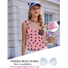 image:imageEkouaer Summer Pajamas Built in Bra Ruffle Pjs Cute Lingerie 2 Piece Cami and Shorts Set for Women Getting Ready Bridal PartyPink Black Heart
