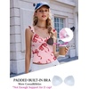image:imageEkouaer Summer Pajamas Built in Bra Ruffle Pjs Cute Lingerie 2 Piece Cami and Shorts Set for Women Getting Ready Bridal PartyWhite Red Bow