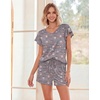 image:imageEkouaer Pajamas Set Women Casual Ruffle Sleeves Soft Comfy Loungewear Set with PocketsCoffee Cup