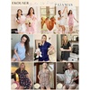 image:imageEkouaer Pajamas for Women Set Button Up Pjs Short Sleeve Ruffle Sleepwear Notch Collar Bride Soft Pj Lounge Sets SXXLPolka Dot Bow