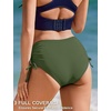 image:imageEkouaer Women Bikini Bottoms Mid Waist Swim Bathing Suit Bottom Full Coverage Swimsuit ShortsXSXXLArmy Green
