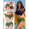image:imageEkouaer Women Bikini Bottoms Mid Waist Swim Bathing Suit Bottom Full Coverage Swimsuit ShortsXSXXLArmy Green