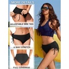image:imageEkouaer Women Bikini Bottoms Mid Waist Swim Bathing Suit Bottom Full Coverage Swimsuit ShortsXSXXLBlack