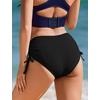 image:imageEkouaer Women Bikini Bottoms Mid Waist Swim Bathing Suit Bottom Full Coverage Swimsuit ShortsXSXXLBlack