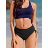 image:imageEkouaer Women Bikini Bottoms Mid Waist Swim Bathing Suit Bottom Full Coverage Swimsuit ShortsXSXXLBlack