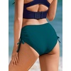 image:imageEkouaer Women Bikini Bottoms Mid Waist Swim Bathing Suit Bottom Full Coverage Swimsuit ShortsXSXXLPeacock Blue