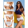 image:imageEkouaer Women Bikini Bottoms Mid Waist Swim Bathing Suit Bottom Full Coverage Swimsuit ShortsXSXXLWhite