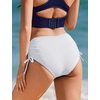 image:imageEkouaer Women Bikini Bottoms Mid Waist Swim Bathing Suit Bottom Full Coverage Swimsuit ShortsXSXXLWhite